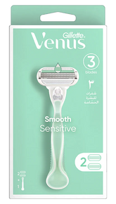 Gillette Venus ماكينة حلاقة Smooth Sensitive 3 شفرات Plus 2 قطعه Anwar Store